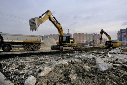 Búranie na Rusovskej ceste v Petržalke