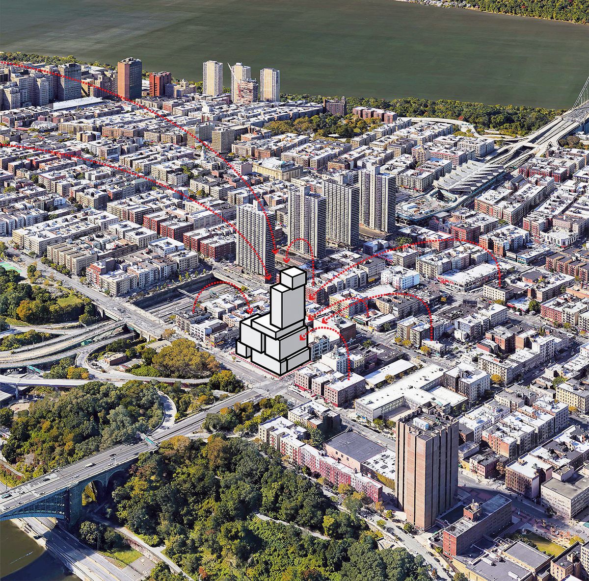 01B concept diagram urban axo