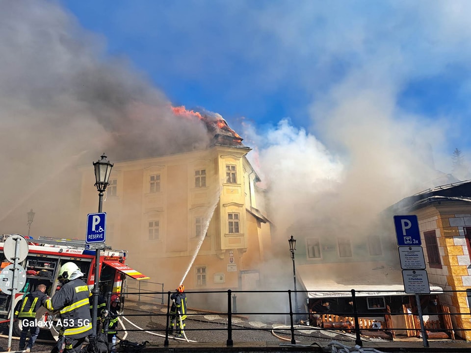 Požiar v Banskej Štiavnici.