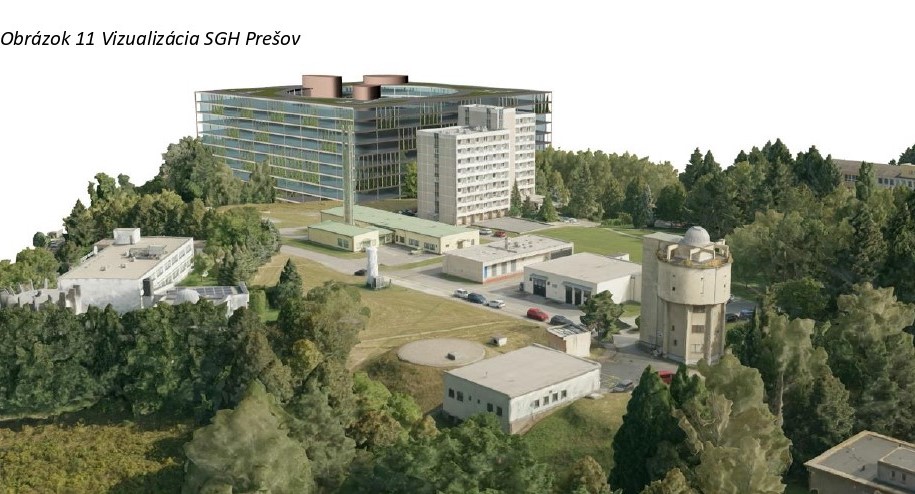 Vizualizácia prešovskej nemocnice. 
