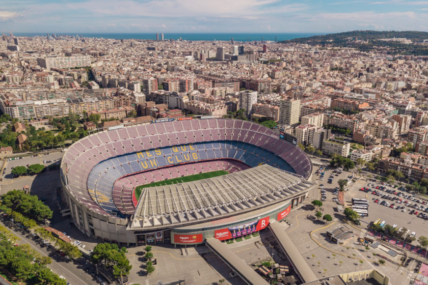 Camp Nou v Barcelone.
