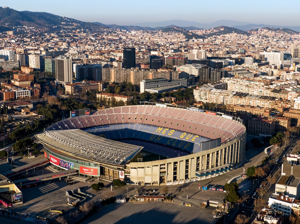 Legendárny futbalový štadión, kde sídli klub FC Barcelona. 