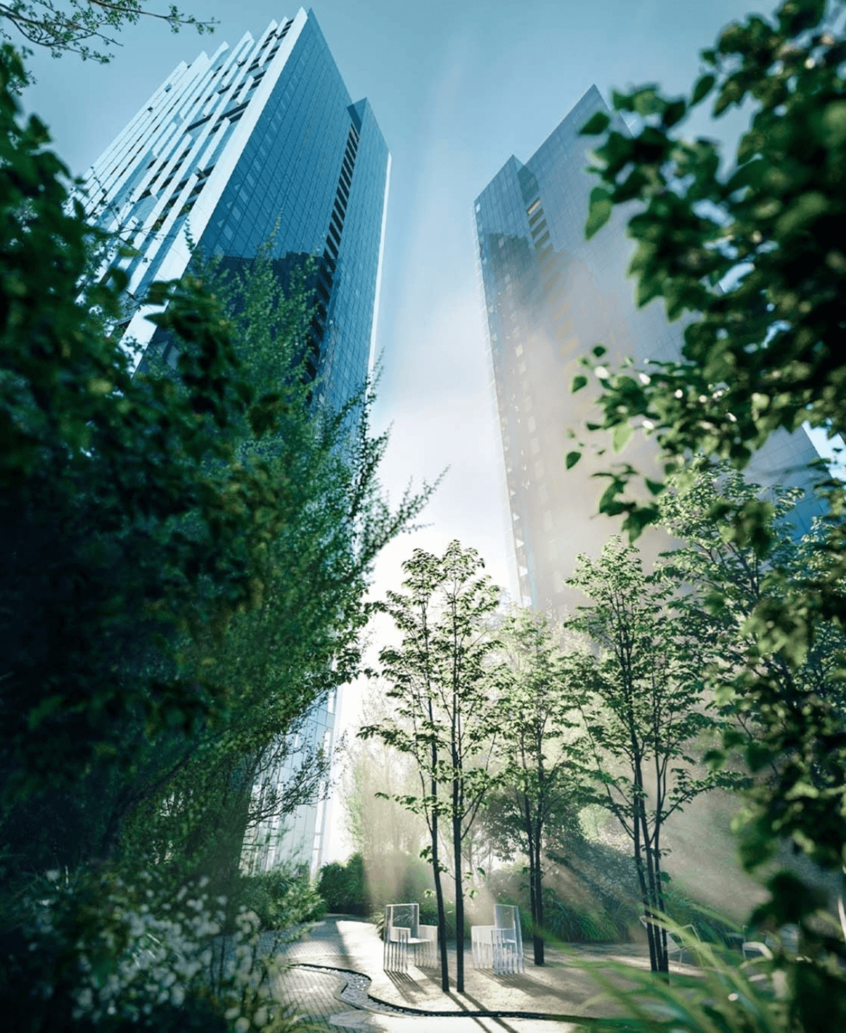 Park a záhradná architektúra Portum Towers