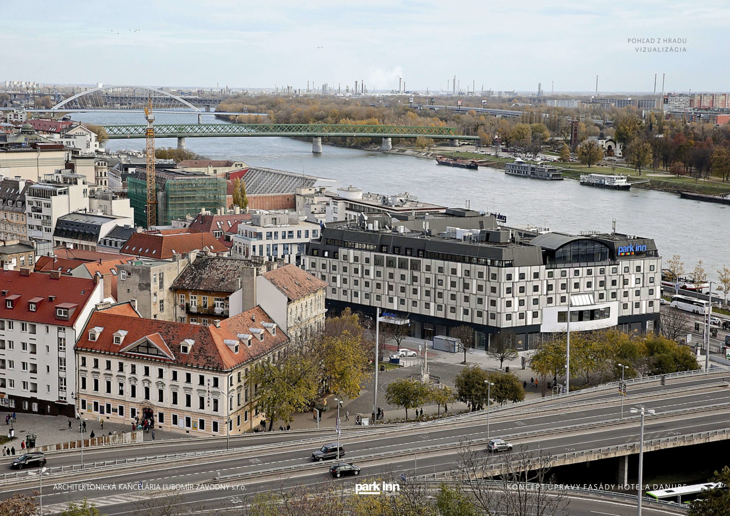 Plánovaný vizuál fasády od architekta Ľubomíra Závodného.