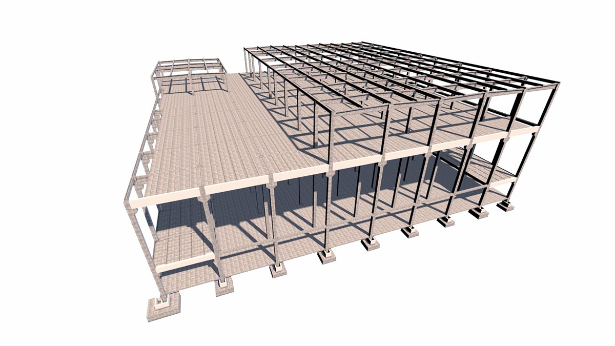 Obr.4 – 3D model nosnej konštrukcie – objekt Formation