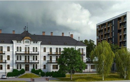 Vizualizácia zrekonštruovaného hotela Dukla v Bardejovských kúpeľoch