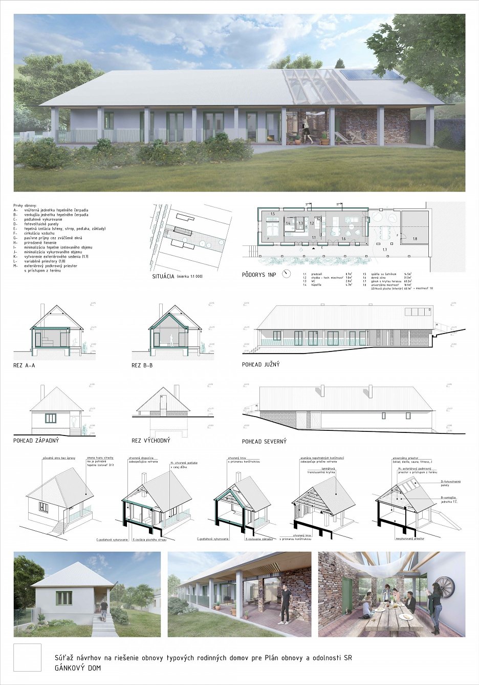 Gánkový dom – odmena, autori: Ing. arch. Andrej Kocian , Ing. arch. Zuzana Benková