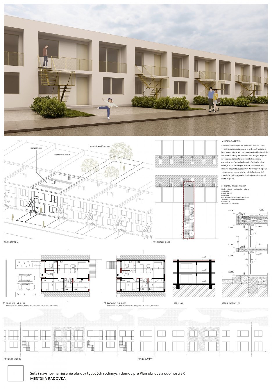 Mestská radovka –odmena, autori: Ing., Ing. arch. Jakub Svitek , Ing. arch. Tereza Červená, Ing. arch. Tomáš Beneš, Bc. Jakub Naništa z ateliéru Červená/Svitek architekti