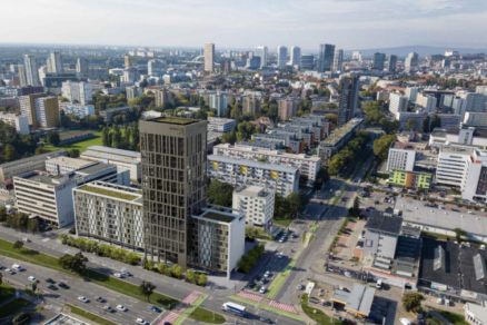 Návrh nového mestského bloku Aston v Bratislave