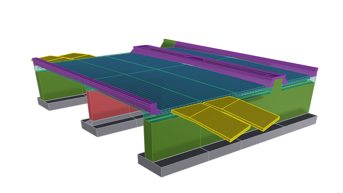 Most ponad Štefánikovu ulicu, 3D model