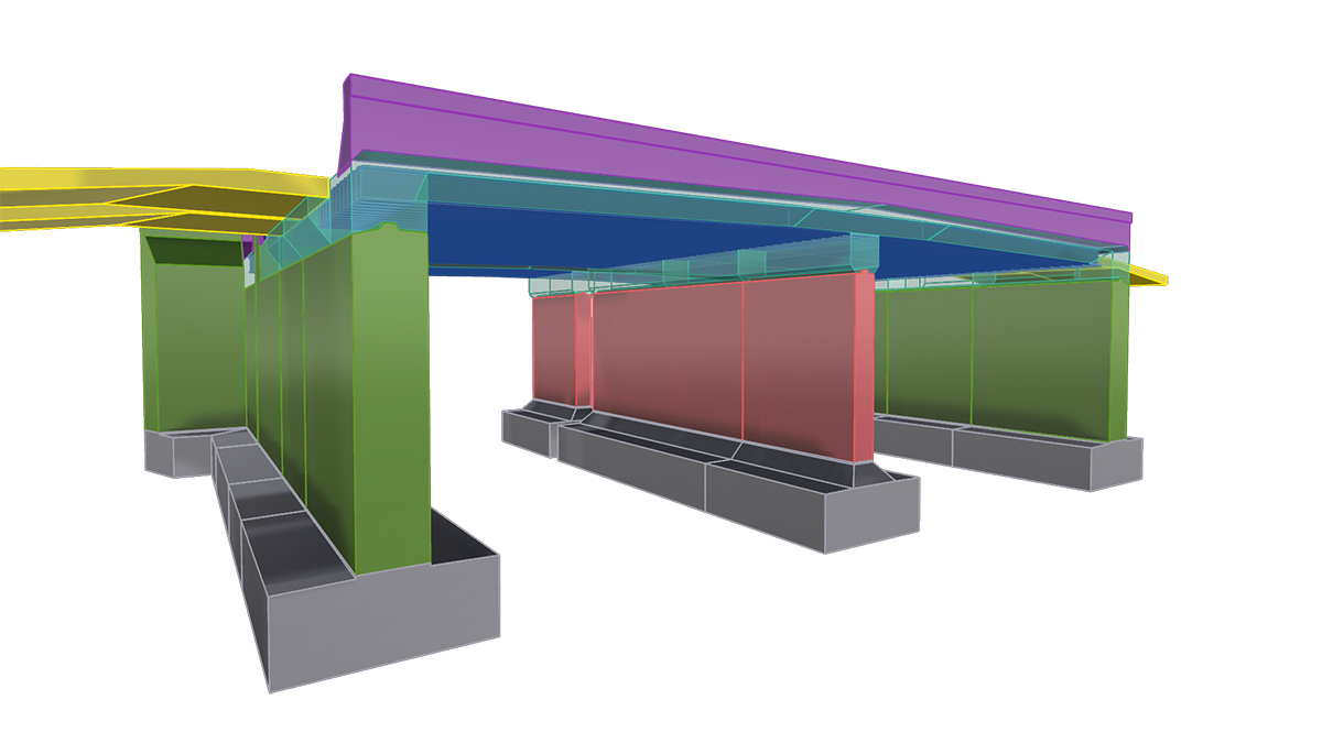 Most ponad Štefánikovu ulicu, 3D model