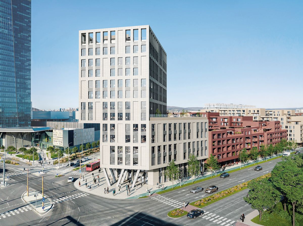 Dominanta na okraji downtownu – Zwirn Office od YIT Slovakia – by mala byť dokončená v roku 2025.