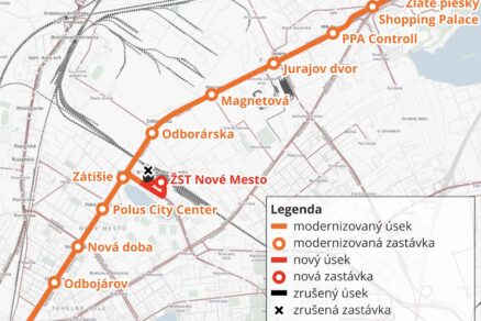 Vajnorská radiála - plánovaná oprava jednotlivých úsekov