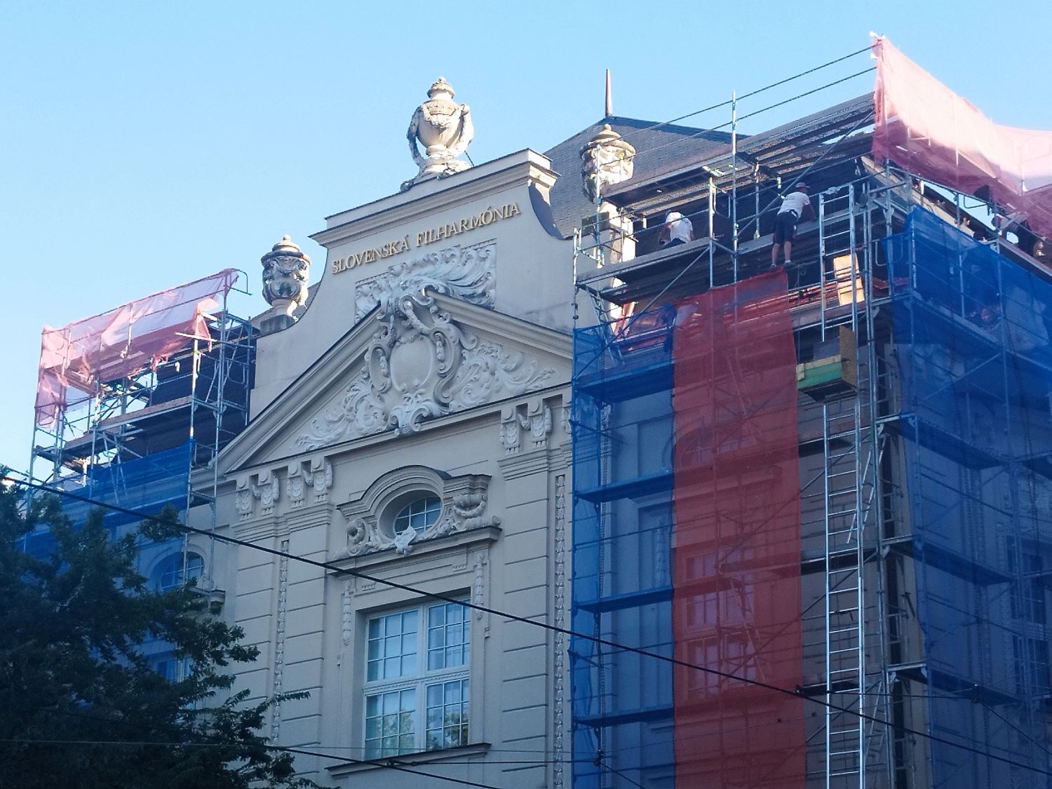 Oprava strechy Slovenskej filharmónie v Bratislave