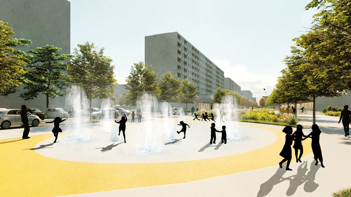 Revitalizácia pešej zóny, Vrakuňa, Bratislava. Autori: Katarína Smatanová Barbora Šimkovičová, Andrea Šeligová, Viktor Polák.