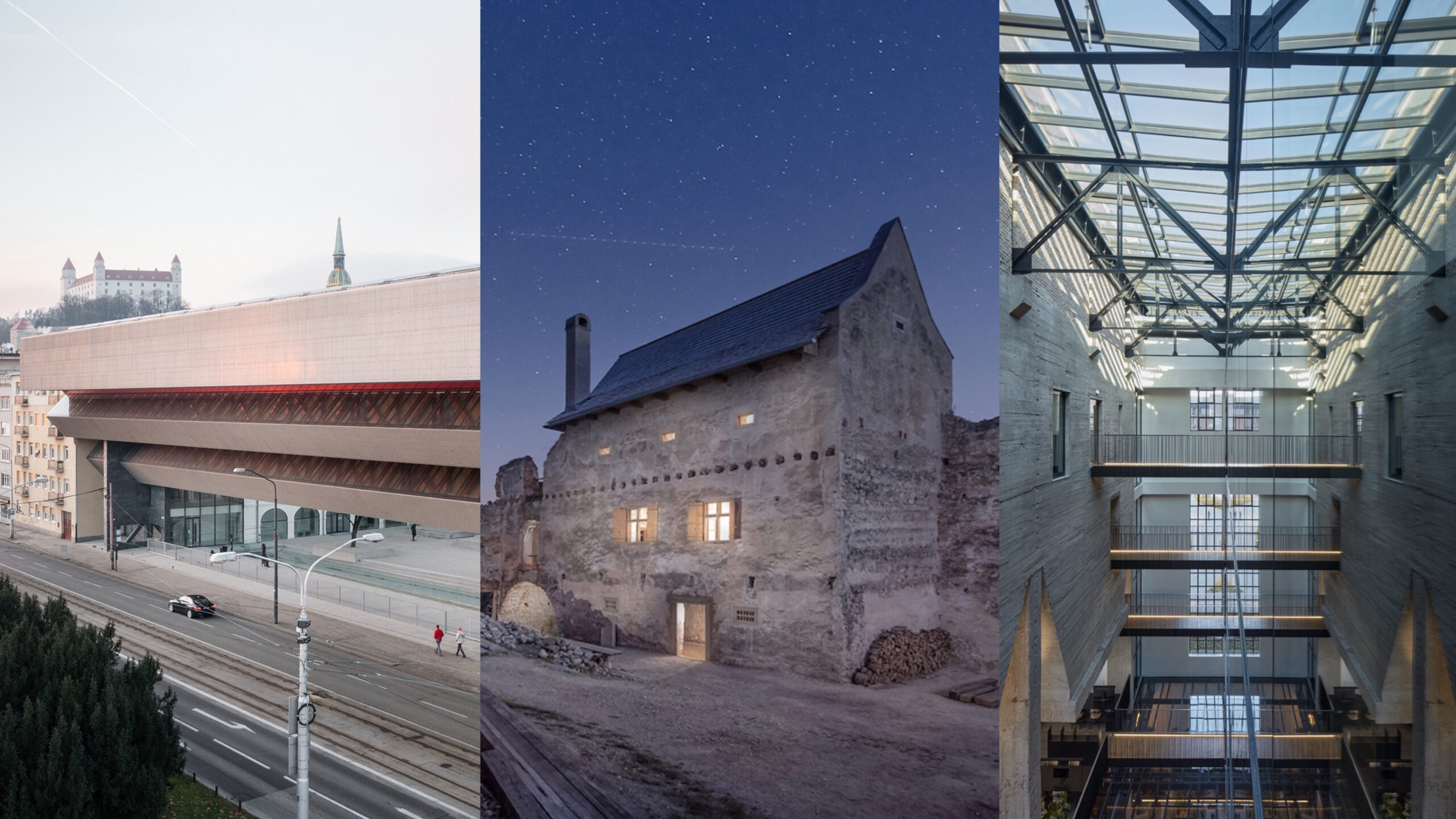 Niektoré zo slovenských projektov, ktorú sú nominované na ocenenie EU Mies Award 2024 