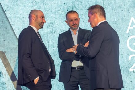 Zľava: Pavel Pelikán, J&T REAL ESTATE a Juraj Nevolník, Penta Real Estate spolu s Martinom Paškom, DF CREATIVE GROUP