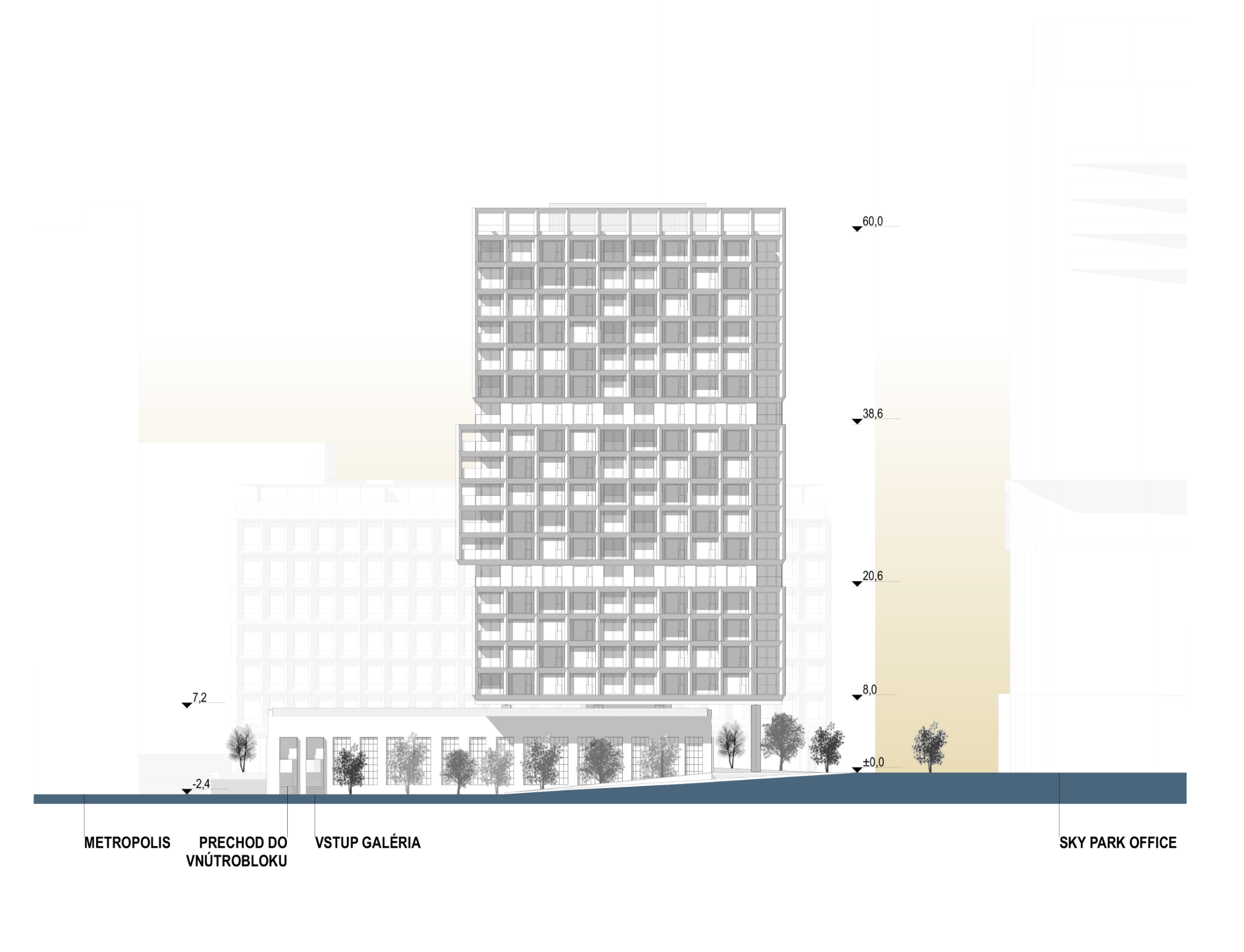 Súťažný návrh architektonickej kancelárie Čechvala Architects