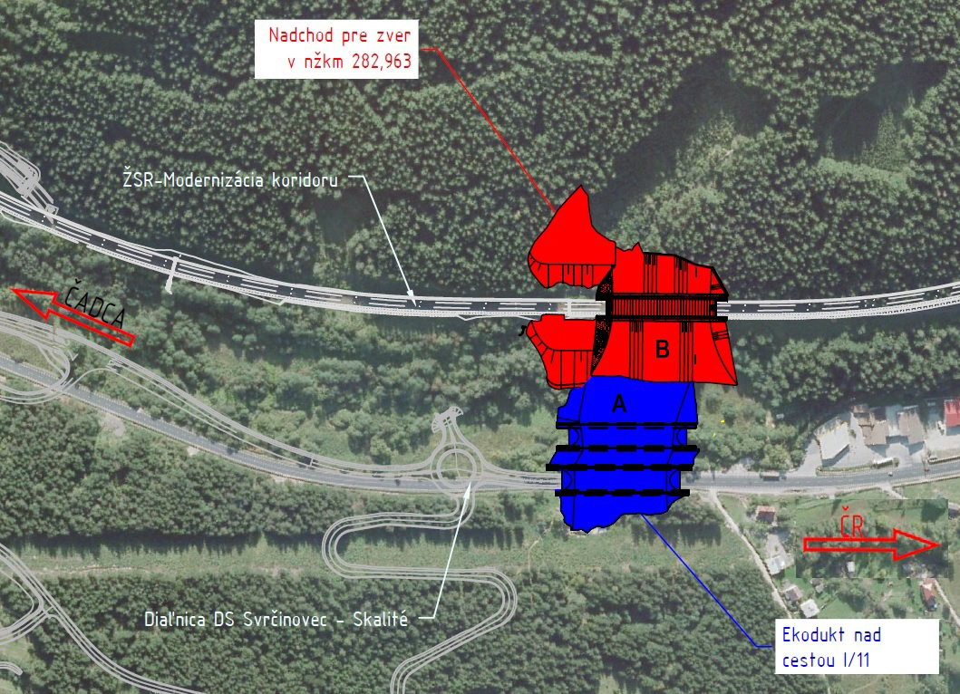 Obr. 1 Prehľadná situácia stavby D3 Zelený most Svrčinovec