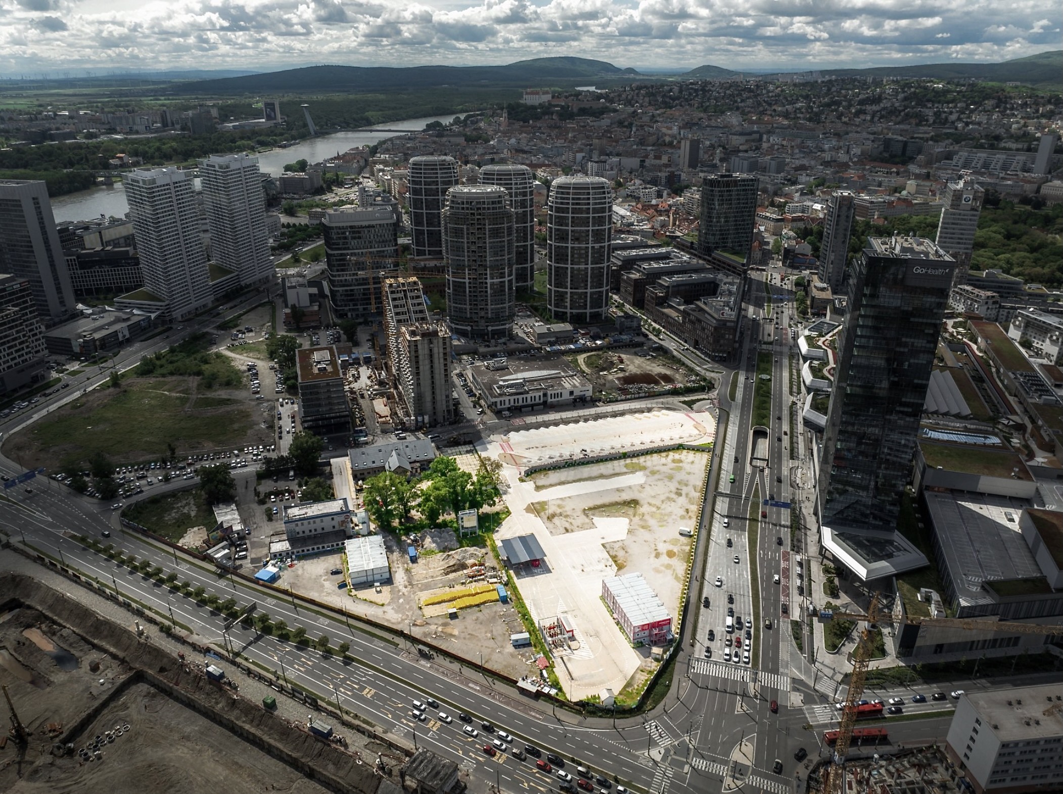 Pozemok v downtowne, na ktorý vyhlásila medzinárodnú architektonicko-urbanistickú súťaž Penta Real Estate