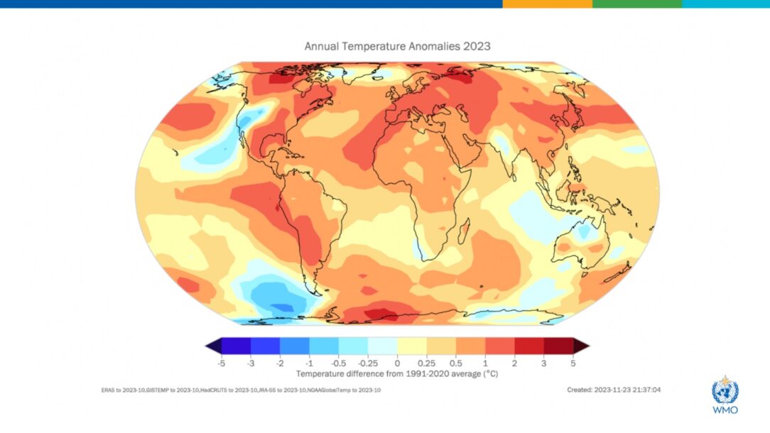 Ročné teplotné anomálie 2023