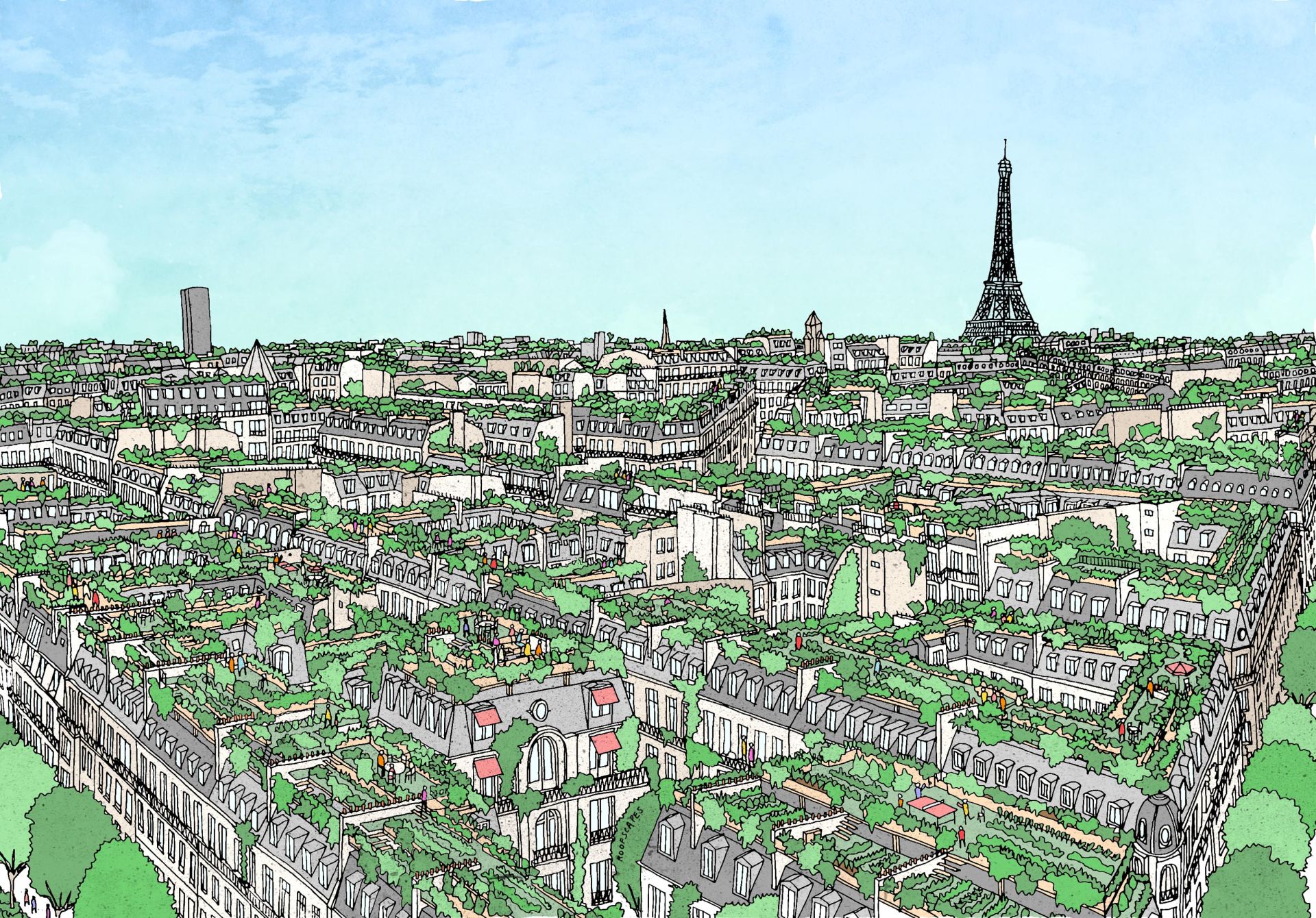 Vízia Paríža so zelenými strechami je lákavá. 