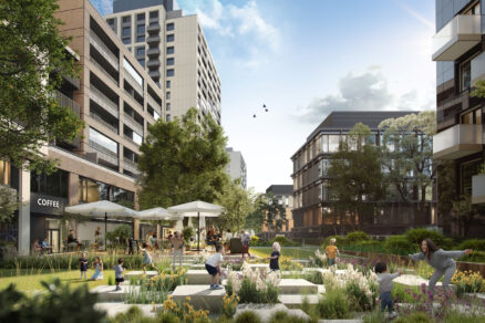 Aktualizovaná podoba projekt Downtown Yards - v minulosti známeho ako Klingerka II. a III.