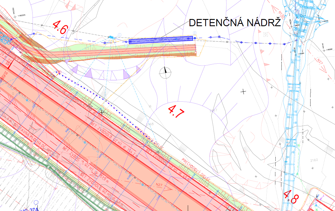 Obr. 1 Umiestnenie detenčno-retenčnej nádrže na západnom portáli