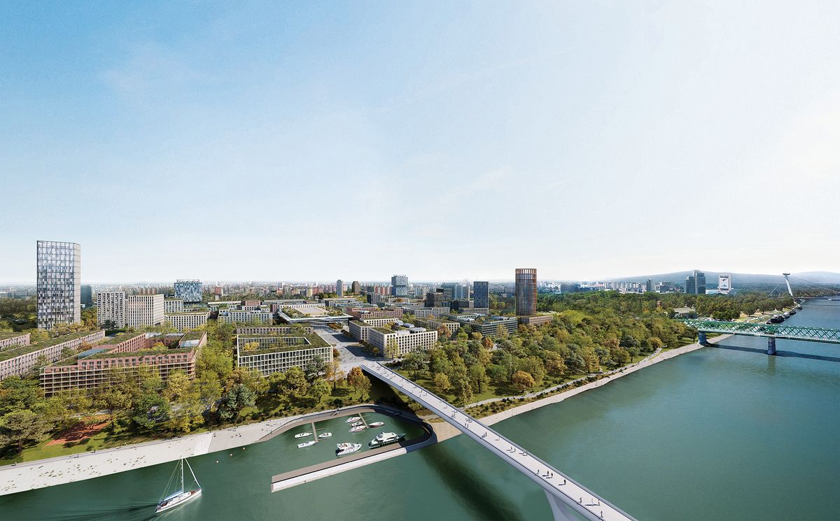 Projekt Nové Lido od developera J&T Real Estate má ambíciu posunúť centrum metropoly aj na pravý breh Dunaja.