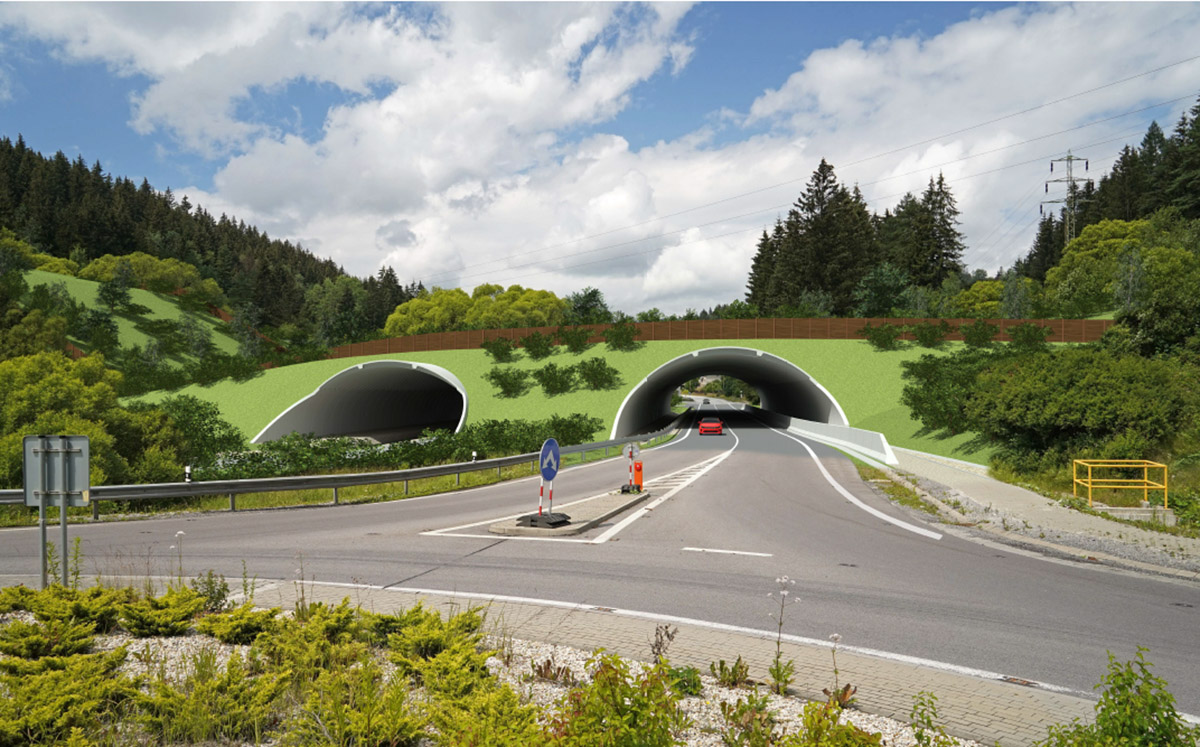 Vizualizácia časti A stavby Zelený most Svrčinovec
