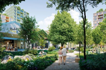 Dôležitú časť urbanistického konceptu tvorí centrálny park, ktorý sa rozrastá celou novou štruktúrou.
