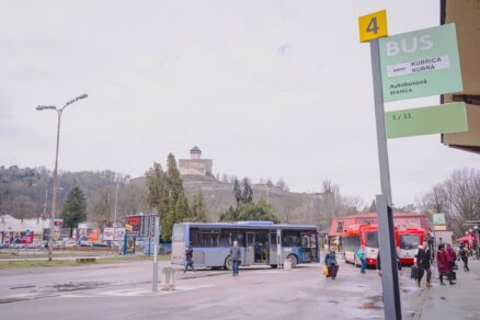 Autobusová stanica v Trenčíne.