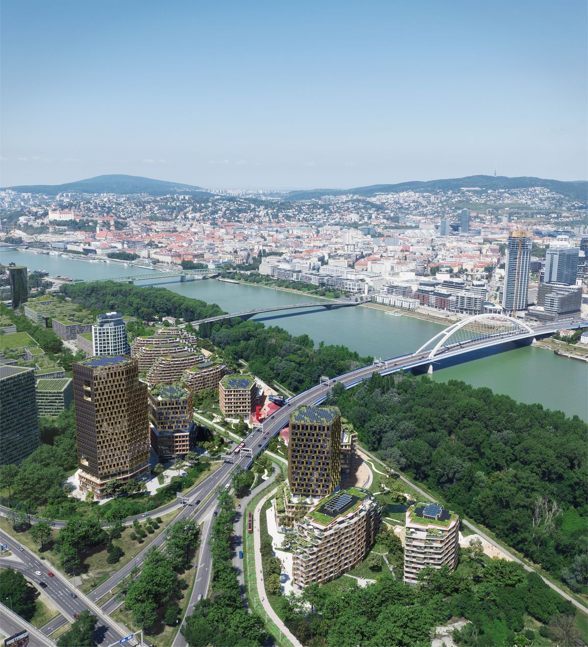 Projekt Southbank, ktorý vyrastie pri južnom brehu Dunaja, v lokalite medzi bratislavským Starým mostom, mostom Apollo a Prístavným mostom.