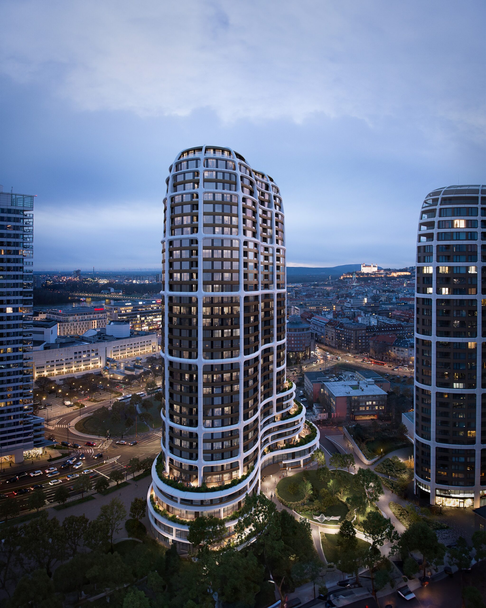 Najnovšia vizualizácia definitívnej podoby Sky Park Tower 