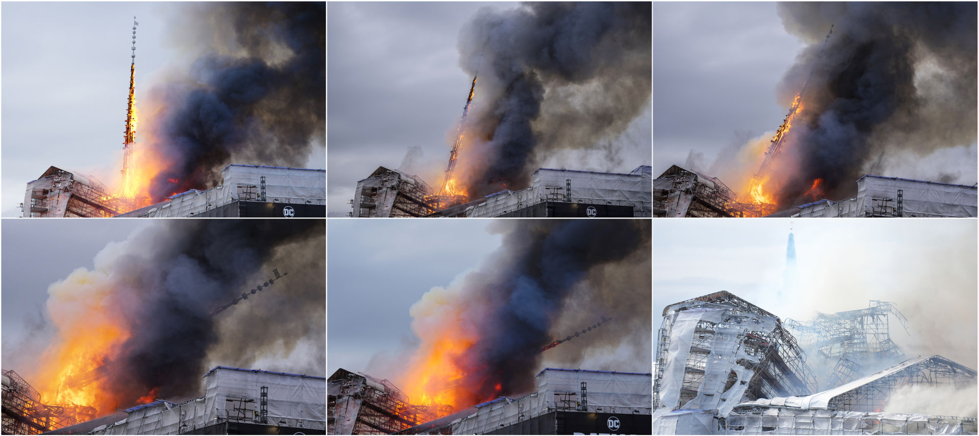 Historickú budovu burzy v centre Kodane zachvátil požiar.