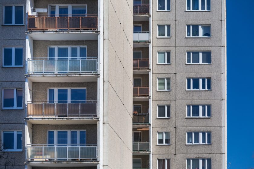 Detail,Of,Balconies,In,A,Block,Of,Flats.,A,House