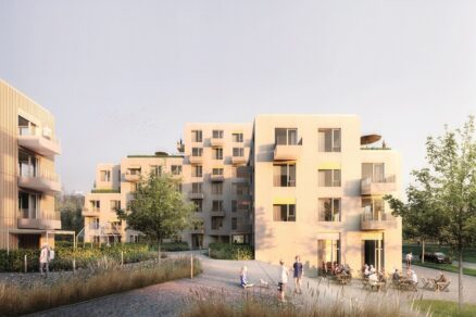 Vizualizácia: Viedenská Cesta, Bratislava. Krajinárske riešenie: BB+GG Barcelona, LABANC studio Barcelona.