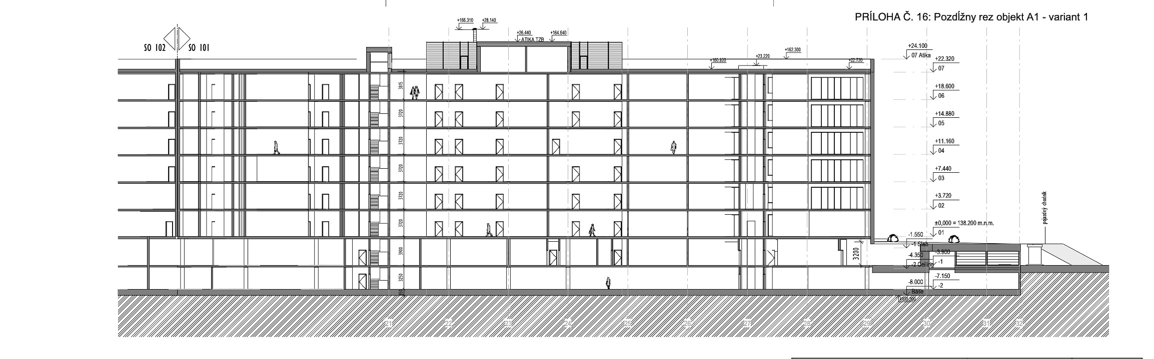 Rez budovy A1 
