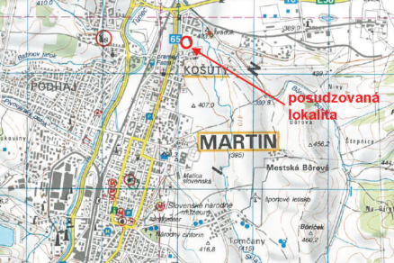 Umiestnenie Bytového domu Martin-Košútska v Martine