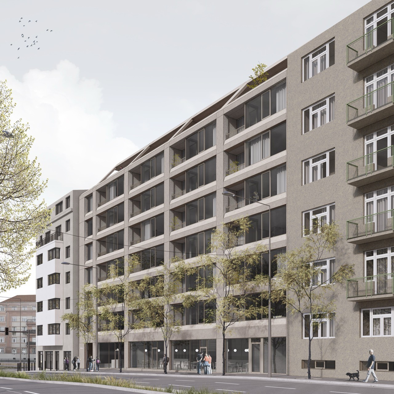 Bytový dom od ateliéru Kuklica Smerek architekti - pohľad zo Šancovej ulice