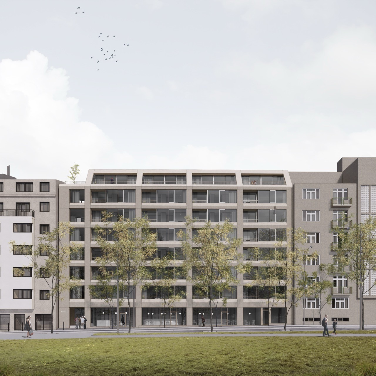 Bytový dom od ateliéru Kuklica Smerek architekti - pohľad zo Šancovej ulice
