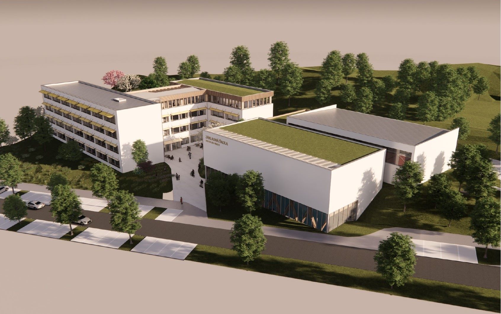 skolsky areal Zahorska Bystrica