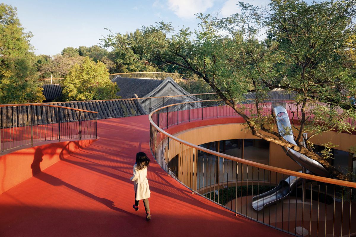 Škôlka YueCheng Courtyard Kindergarten v Pekingu