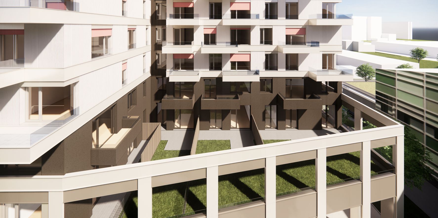 Bytový dom od STRABAG Real Estate na Mlynských nivách - terasy