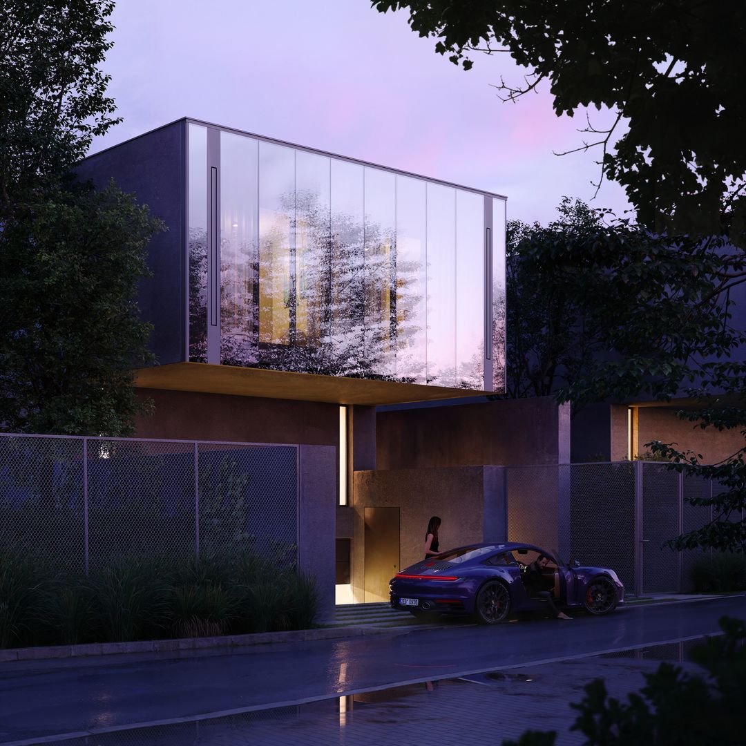 Projekt zahŕňa 26 luxusných víl zasadených do svahovitého terénu.