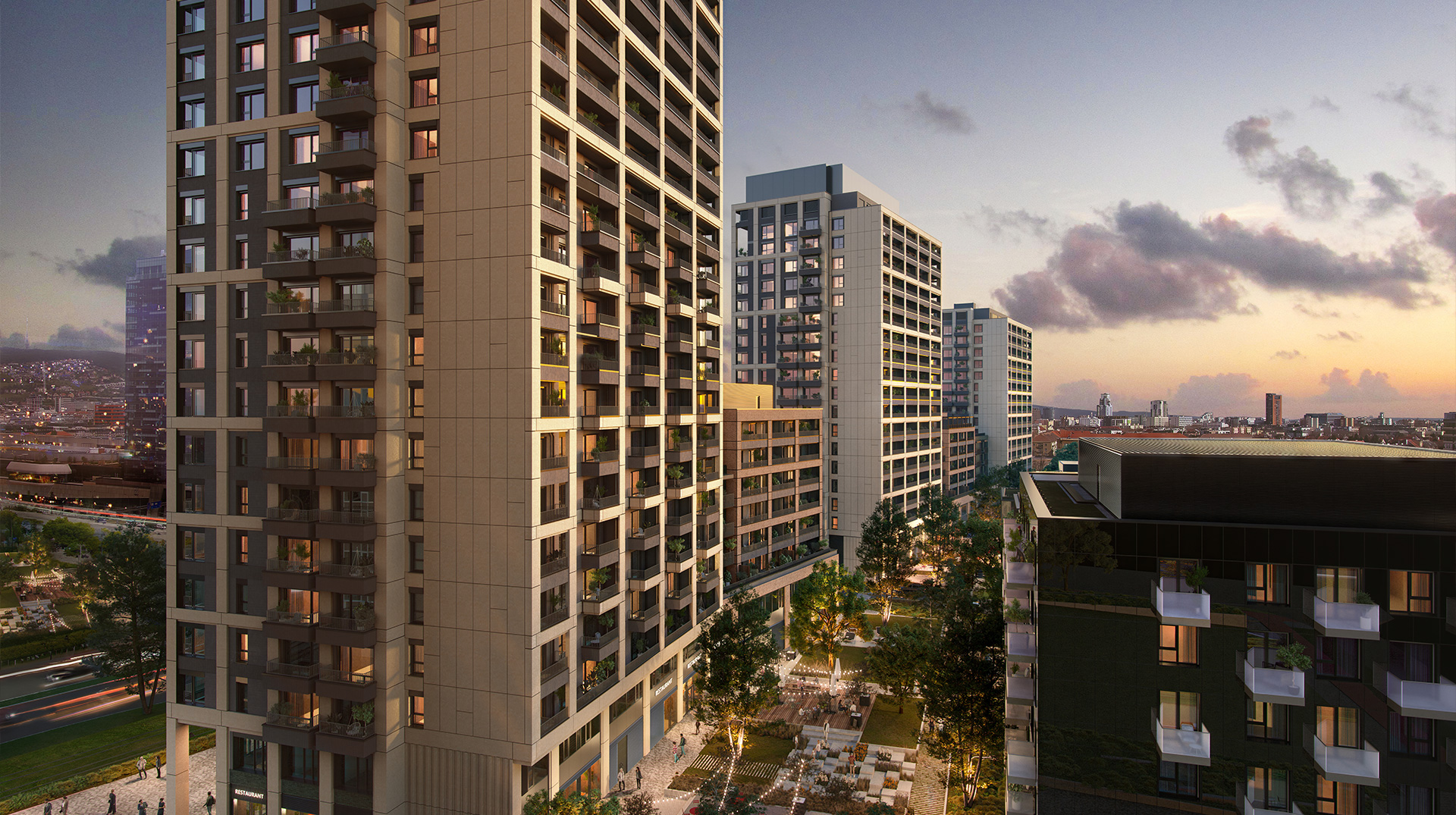 Projekt Downtown Yards od developera JTRE v Bratislave – pohľad na prvú etapu projektu