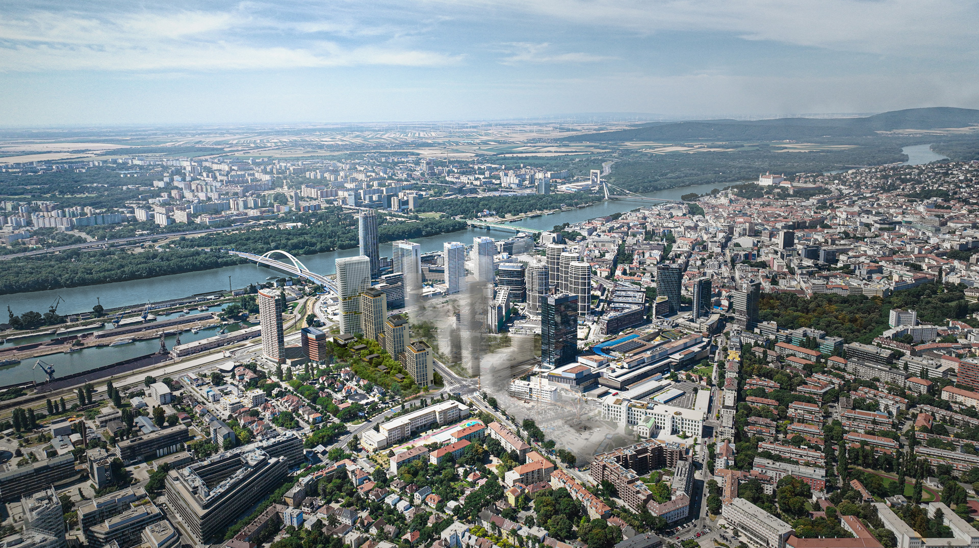Projekt Downtown Yards od developera JTRE v Bratislave 