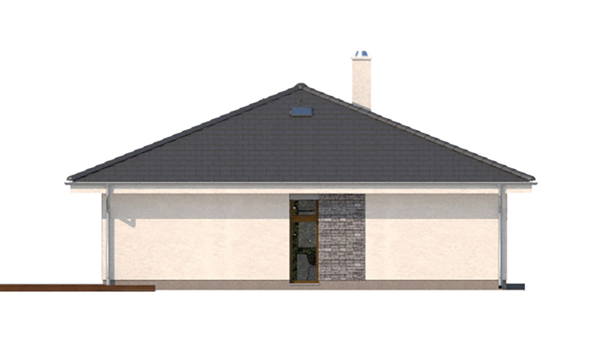 Obr. 2 Pohľady na simulovaný rodinný dom – bungalov č. 1471