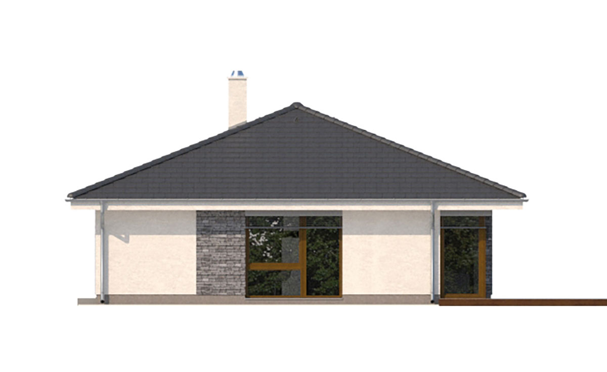 Obr. 2 Pohľady na simulovaný rodinný dom – bungalov č. 1471