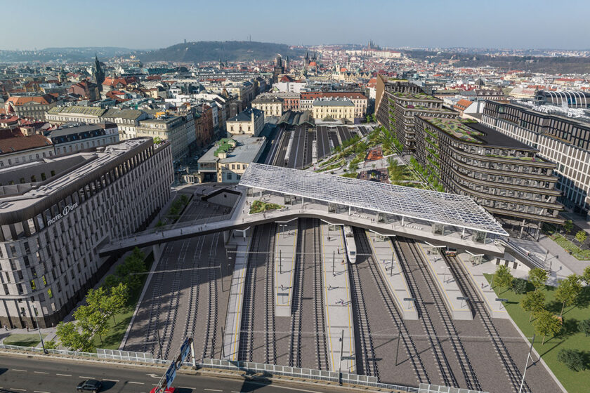 Modernizácia a dostavba ŽST Praha Masarykovo nádraží – platforma zastrešenia